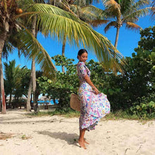 Retro Floral Maxi Dressdress