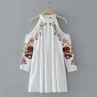 Embroidered Shoulder Cut Out Dress -  Free People - Bohochic - Music Festival