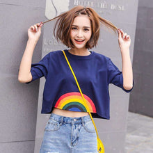 Rainbow Hippie Crop Toptop
