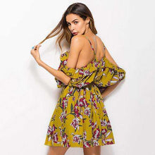 Shoulderless Bell Sleeve Floral Dreams Mini Dress,dress,Mindful Bohemian,Mindful Bohemian