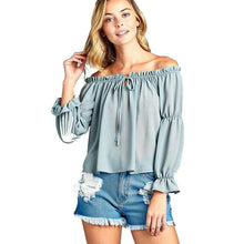 Melise Front Tie Cold Shoulder Toptop