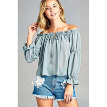 Melise Front Tie Cold Shoulder Toptop