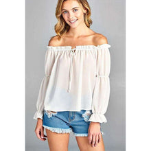 Melise Front Tie Cold Shoulder Toptop