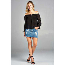 Melise Front Tie Cold Shoulder Toptop