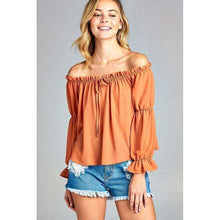Melise Front Tie Cold Shoulder Toptop
