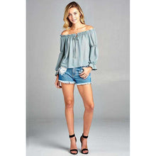 Melise Front Tie Cold Shoulder Toptop