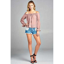 Melise Front Tie Cold Shoulder Toptop