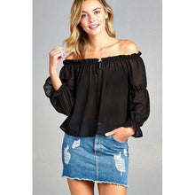 Melise Front Tie Cold Shoulder Toptop