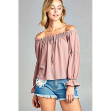 Melise Front Tie Cold Shoulder Toptop