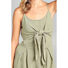 Front Tie Open Back Tank Romperromper