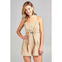 Front Tie Open Back Tank Romperromper