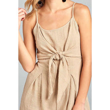 Front Tie Open Back Tank Romperromper