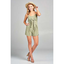 Front Tie Open Back Tank Romperromper