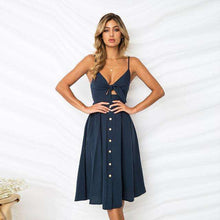 Knot Front Button Up Summer Sun Dress,,Mindful Bohemian,Mindful Bohemian