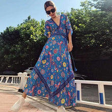 Retro Floral Maxi Dressdress