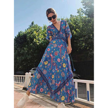 Retro Floral Maxi Dressdress