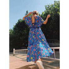 Retro Floral Maxi Dressdress