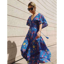 Retro Floral Maxi Dressdress