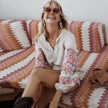 Front Tasseled Floral Lantern Toplong sleeves