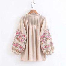 Front Tasseled Floral Lantern Toplong sleeves