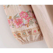 Front Tasseled Floral Lantern Toplong sleeves