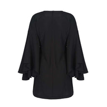 Flared Bell Sleeve Black Mini Dress -  Free People - Bohochic - Music Festival