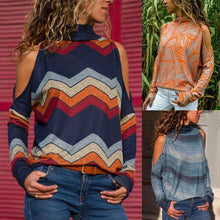 Bare Shoulder Retro Boho Sweatersweater