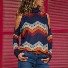 Bare Shoulder Retro Boho Sweatersweater
