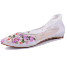 Sheer Pointed Floral Shoes