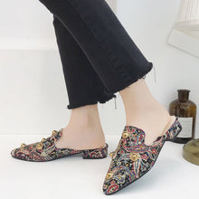 Paisley Pointed Mules