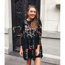 Floral Embroidered Straight Dressdress