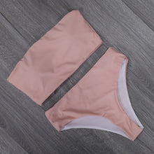 High Waist Bandeau Bikini Set