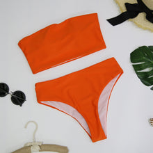 High Waist Bandeau Bikini Set
