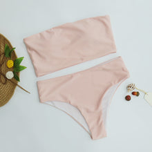 High Waist Bandeau Bikini Set