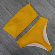 High Waist Bandeau Bikini Set