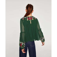 Forest Lace Flowy Toptop