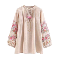 Front Tasseled Floral Lantern Top