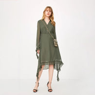 Madeleine Ruffled Check Dress