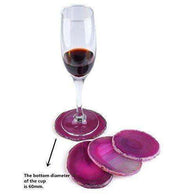 Naturally-dyed Agate Geodes Coaster,accessories,[product_vender],Mindful Bohemian