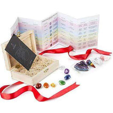 Premium Healing Crystals Gift Kit in Wooden Box with E-Book and Postercrystal