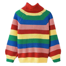 Oversized Rainbow Striped Sweater