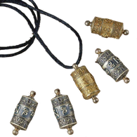 Tibetan Brass Gilding Gawu Box Pendant