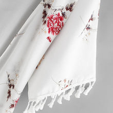 White Flora Tassel Kimono