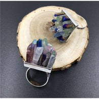 Crystal Quartz Rainbow Ring -  Free People - Bohochic - Music Festival