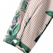 Floral & Stripes Bow Tie Midi Dress