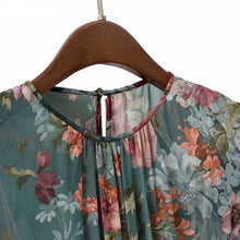 Vintage Floral Chiffon Dress