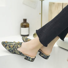 Paisley Pointed Mules