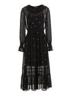 Starry Elastic Waist Chiffon Dress