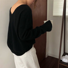 Slouchy V-Back Sweater