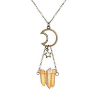 Moon & Stars Aura Quartz Necklace -  Free People - Bohochic - Music Festival